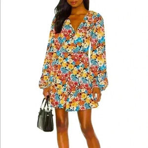 AFRM | Anthropologie | Monna Dress in Multi Wildflower Bouquet  | Small | NWT |
